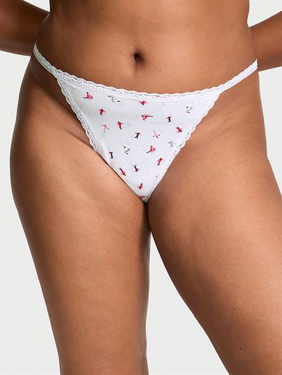 Dantelli Pamuklu V-String Külot