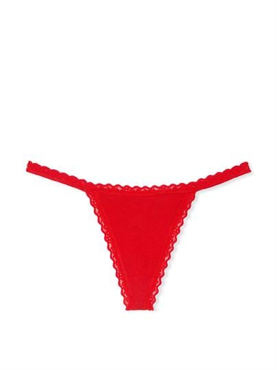 Dantelli Pamuklu V-String Külot