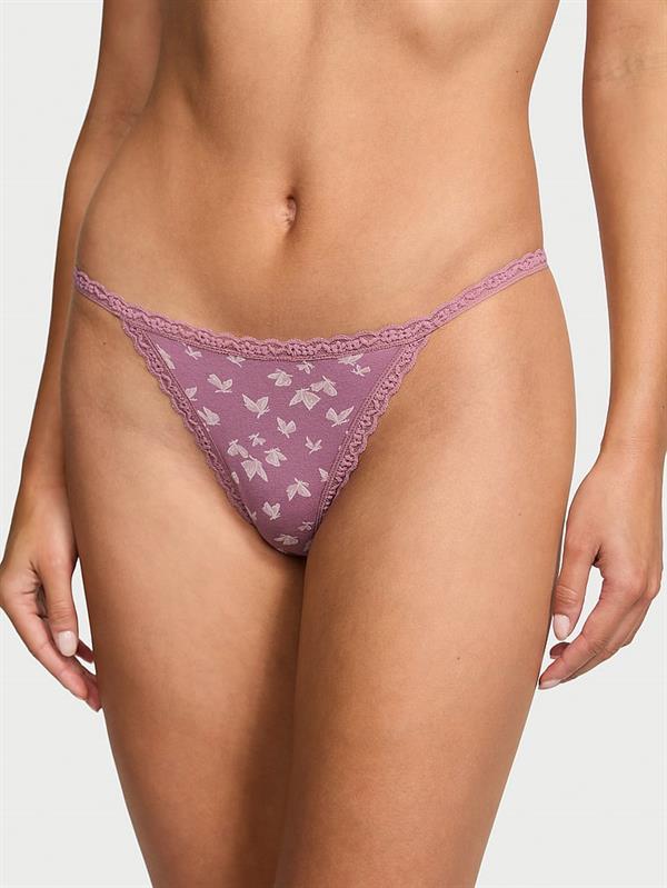 Dantelli Pamuklu V-String Külot