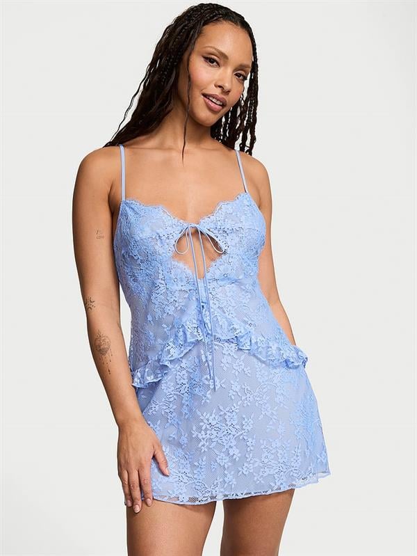 Dare to Dream Dantelli Volanlı Mini Gecelik