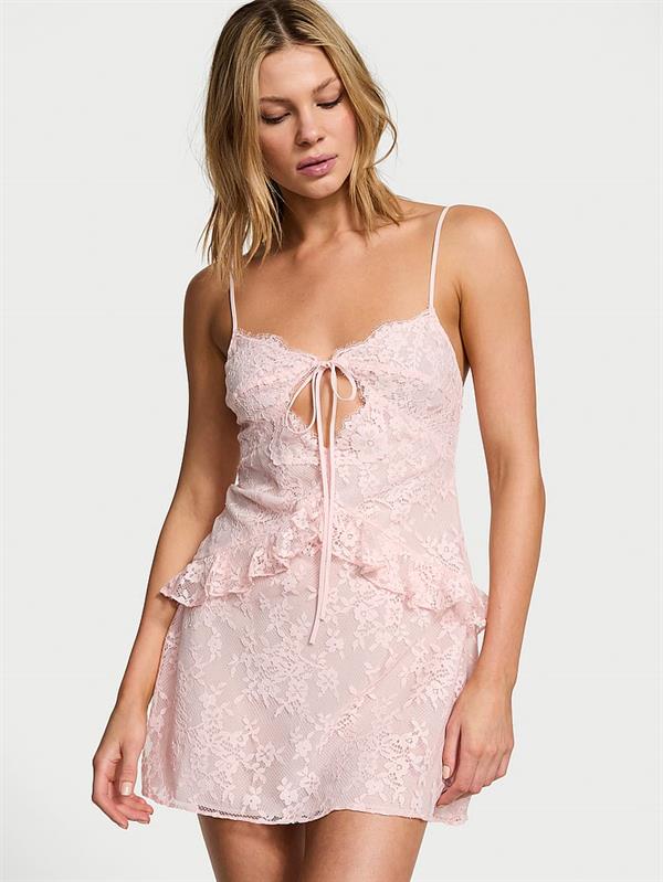 Dare to Dream Dantelli Volanlı Mini Gecelik