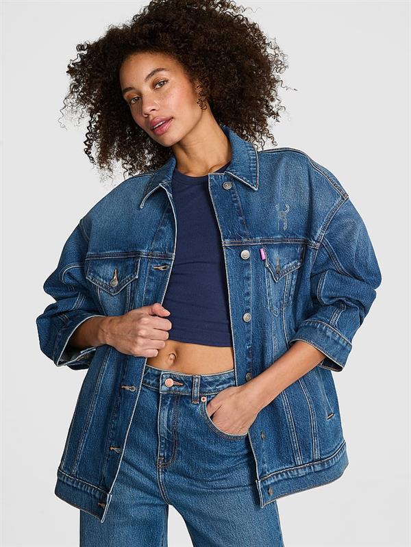 Denim by PINK Oversize Trucker Ceketi