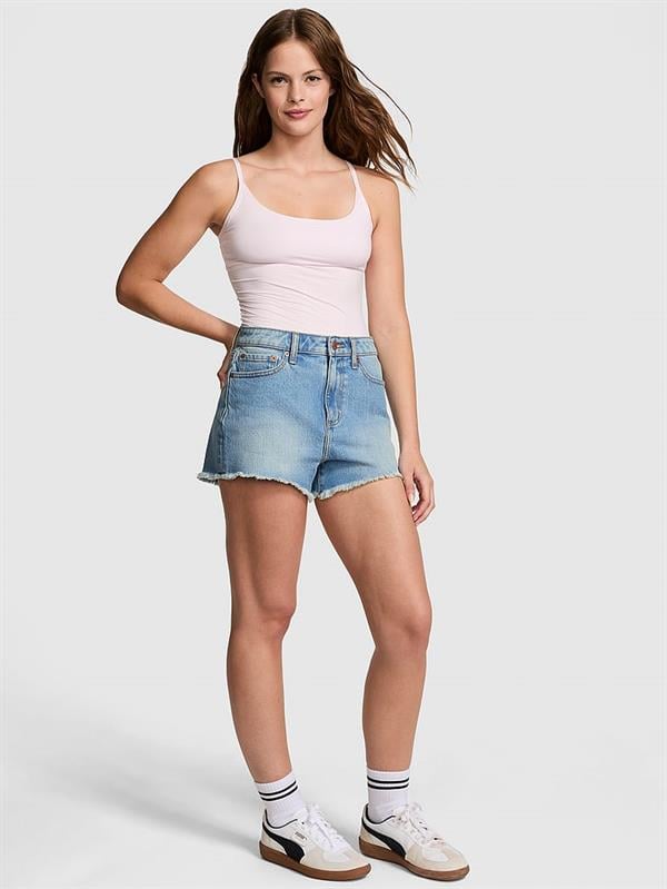 Denim by PINK Yüksek Bel Kot Şort