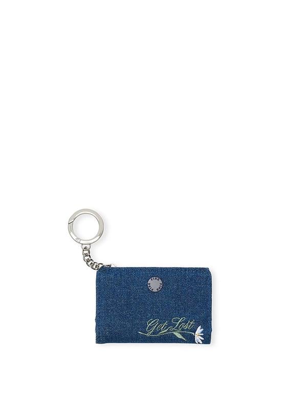 Denim Katlanabilir Fermuarlı Kartlık