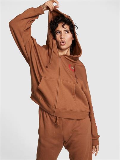 Everyday Fermuarlı Kapüşonlu Polar Sweatshirt