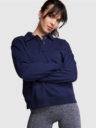 Everyday Polo Yaka Polar Sweatshirt