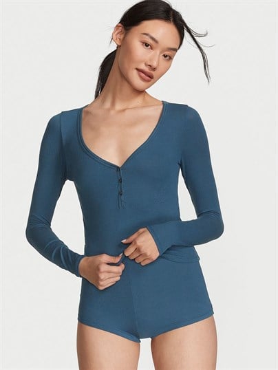 Fitilli Henley Kısa Pijama Takımı
