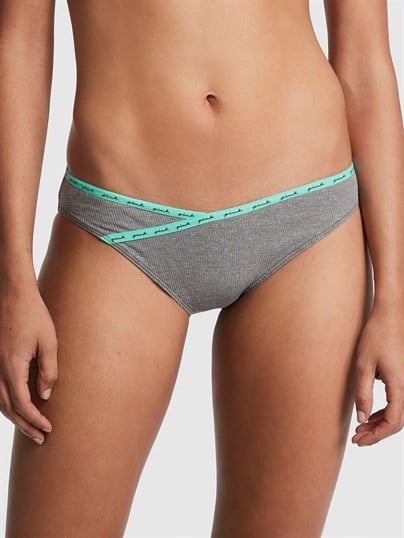 Fitilli Logolu Pamuklu Bikini Külot