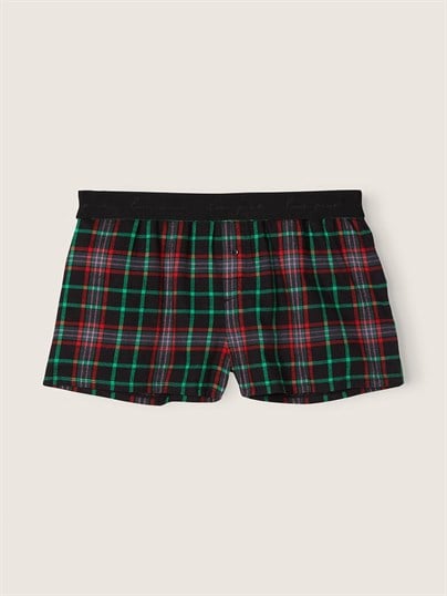 Flanel Boxer Şort Pijama