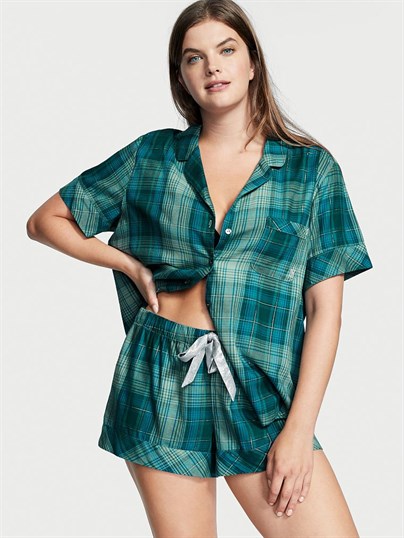 Flannel Kısa Pijama Takımı