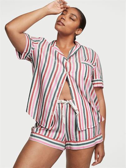 Flannel Şortlu Pijama Takımı