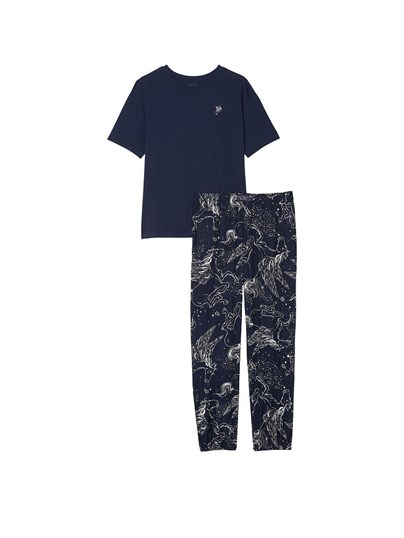 Flannel Tişört Jogger Tee-Jama Takımı