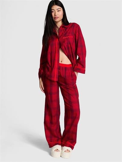 Flannel Uzun Pijama Takımı