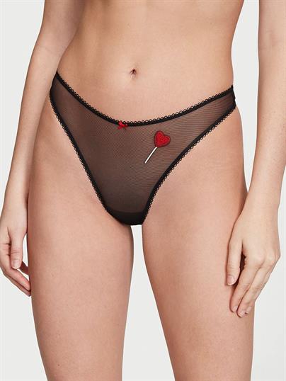 Fun & Flirty Dantelli Derin Bacak Kesimli Scoop Tanga