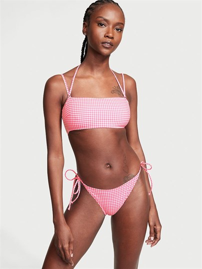 Gingham Brazilian String Bikini Altı