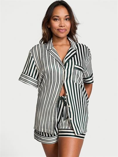 Glazed Saten Şortlu Pijama Takımı