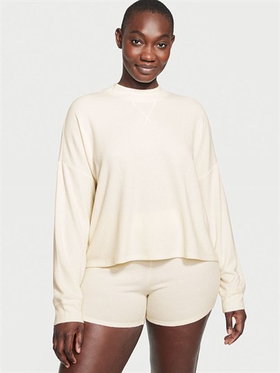 Glow Waffle Sweatshirt ve Bisiklet Şortlu Takım
