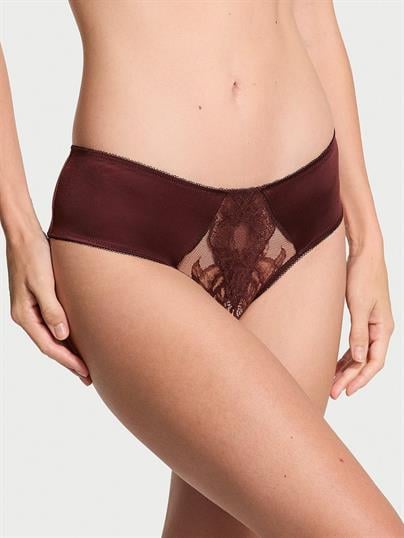 Gül Dantelli Crotchless Cheeky Külot