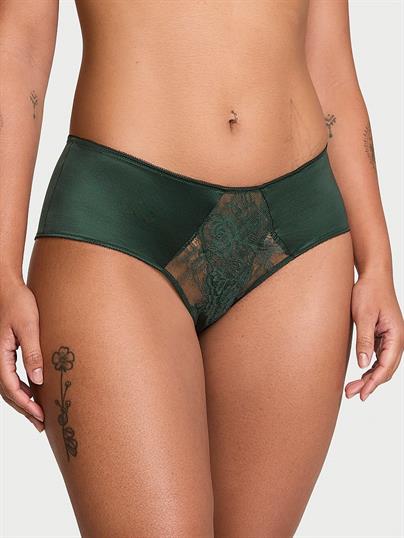 Gül Dantelli Crotchless Cheeky Külot