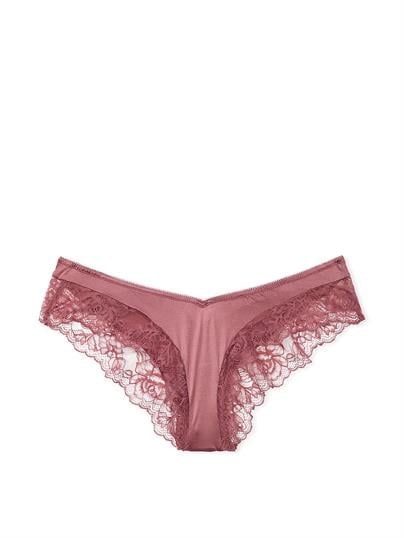 Gül Dantelli Derin Bacak Kesim Cheeky Külot