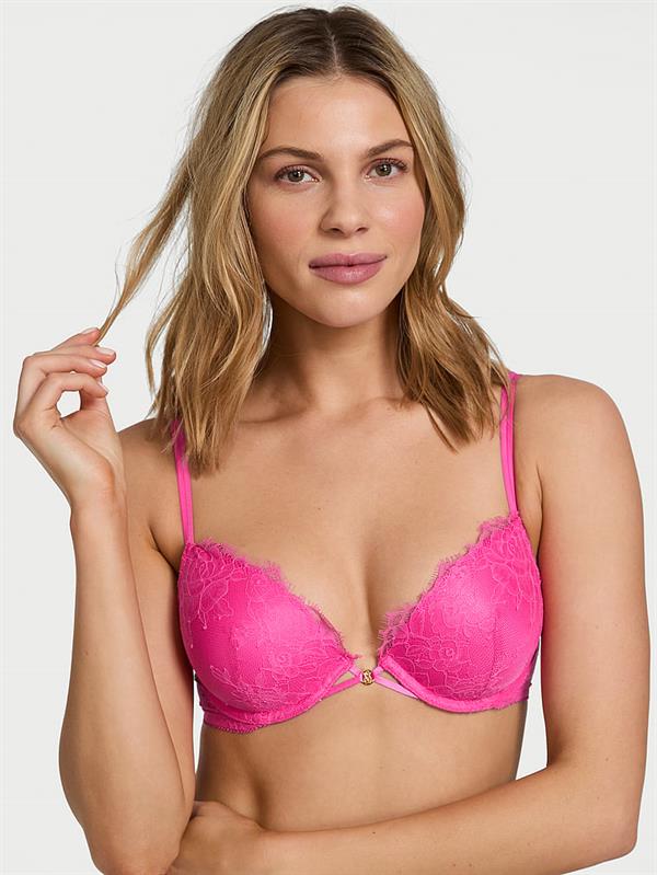 Gül Dantelli Push-Up Sütyen