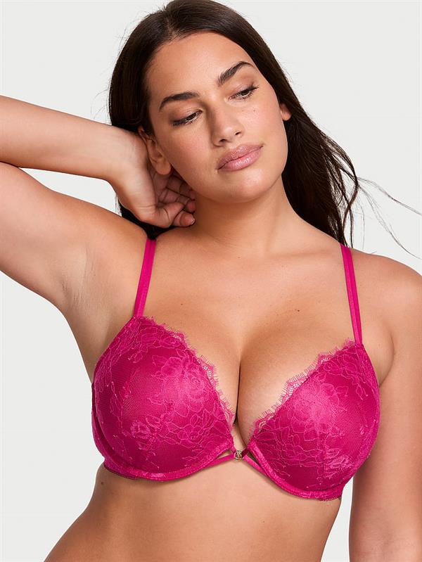 Gül Dantelli Push-Up Sütyen