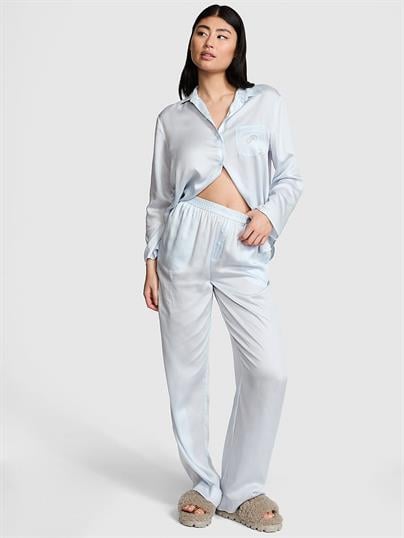 İpeksi Işıltılı Uzun Pijama Takımı