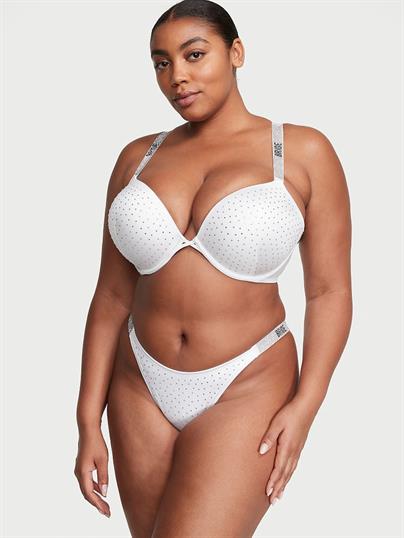 Işıltılı Askılı Bombshell Push-Up Bikini Üstü