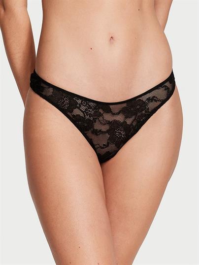 Işıltılı Askılı Cut-Out Detaylı Dantelli Tanga