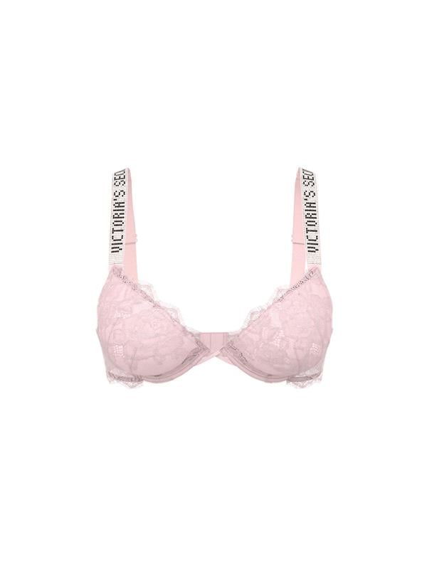 Işıltılı Askılı Dantelli Push-Up Sütyen