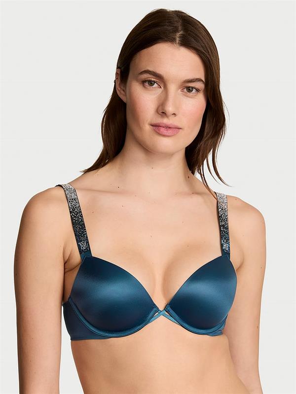 Işıltılı Askılı Push-Up Sütyen