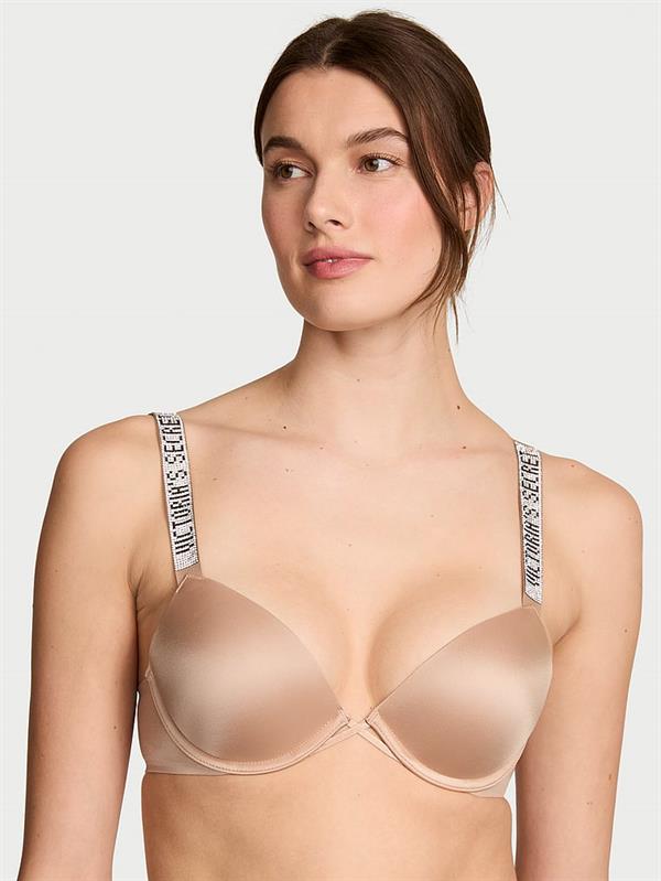 Işıltılı Askılı Push-Up Sütyen