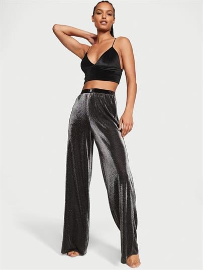 Kadife Atlet & Işıltılı Triko Pijama Takımı