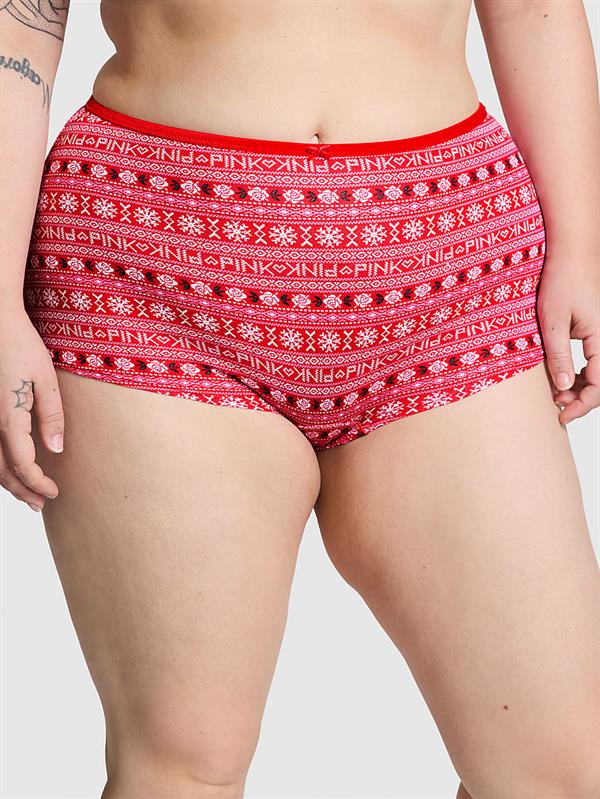 Kadife Kenarlı Pamuklu Boyshort Külot