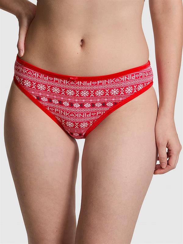 Kadife Kenarlı Pamuklu Cheeky Külot