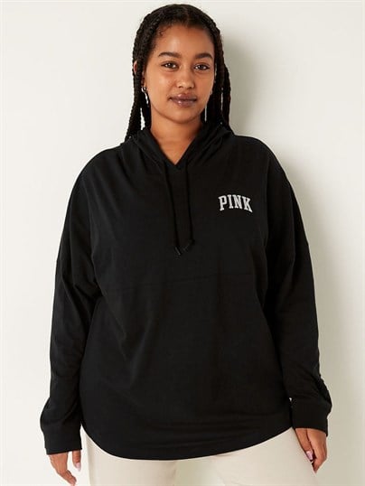 Kapüşonlu Pamuk Oversize T-shirt