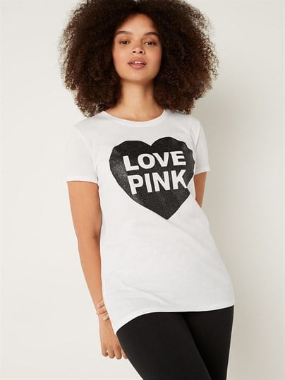 Kısa Kollu Bisiklet Yaka Desenli Mükemmel T-Shirt