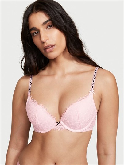 Kurdele Detaylı Push-Up Sütyen