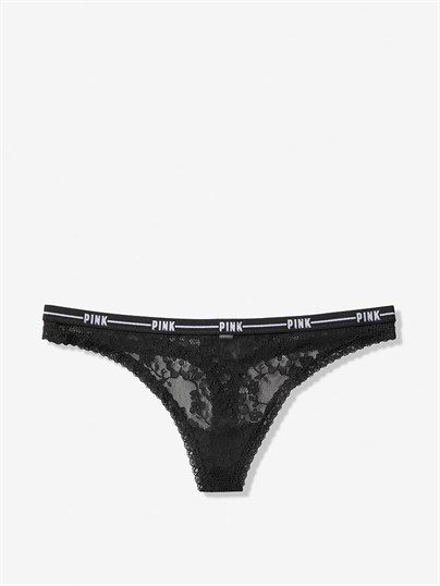 Lace Logo Thong