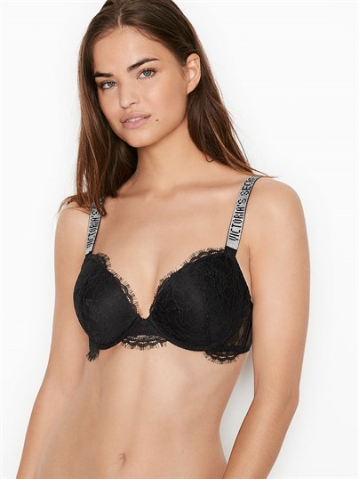 Lace Shine Strap Push-up Bra