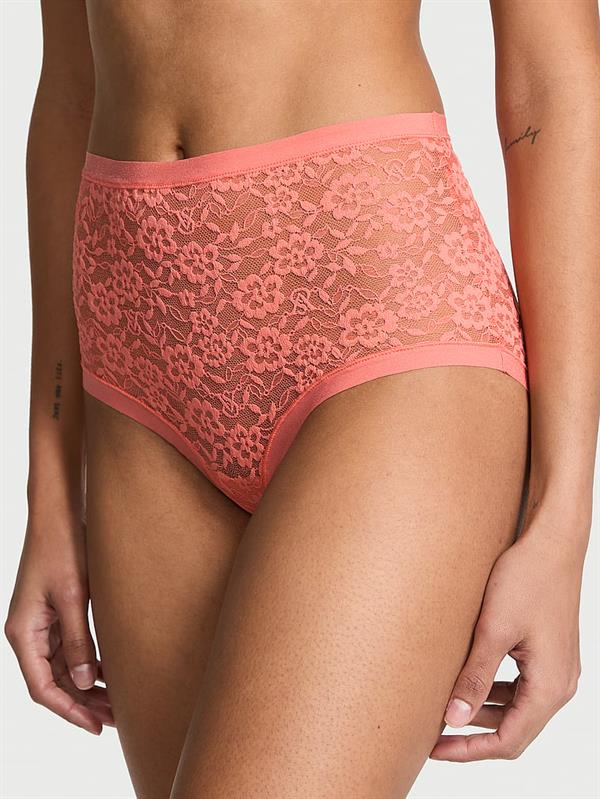 Lazer Kesim Dantelli Brief Külot