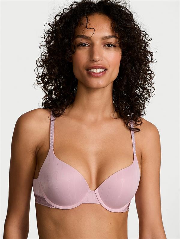 Logo Detaylı Pointelle Toparlayıcı Push-Up Sütyen