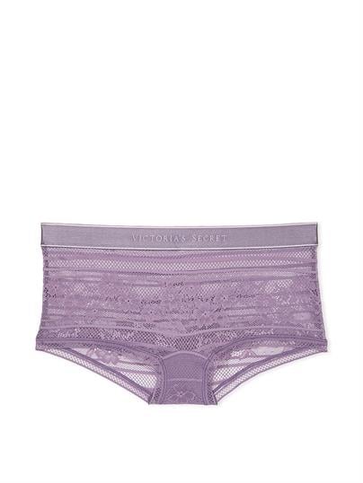 Logolu Dantelli Boyshort Külot