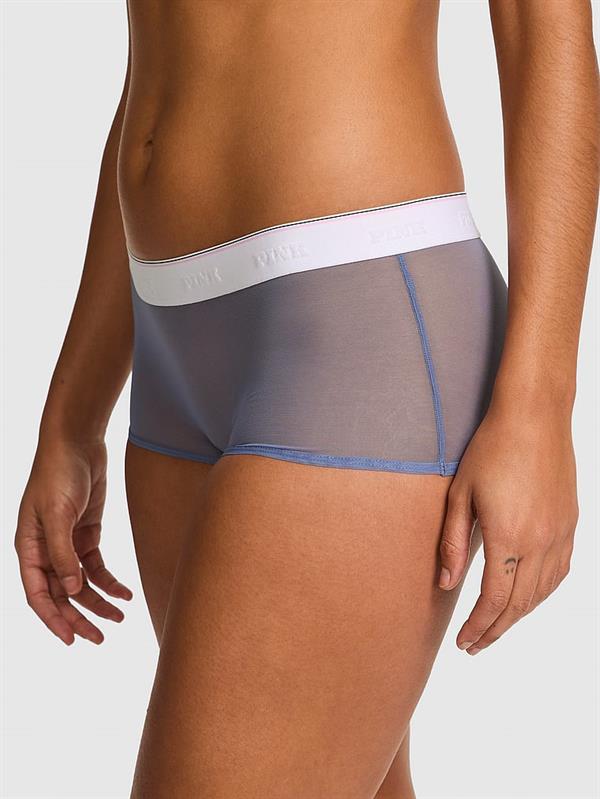 Logolu Tül Boyshort Külot