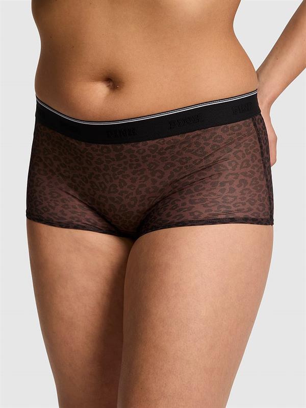 Logolu Tül Boyshort Külot