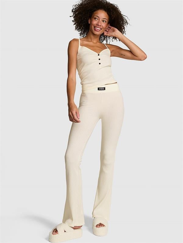 Lounge Nervürlü Henley Atlet & Pijama Altı Takımı