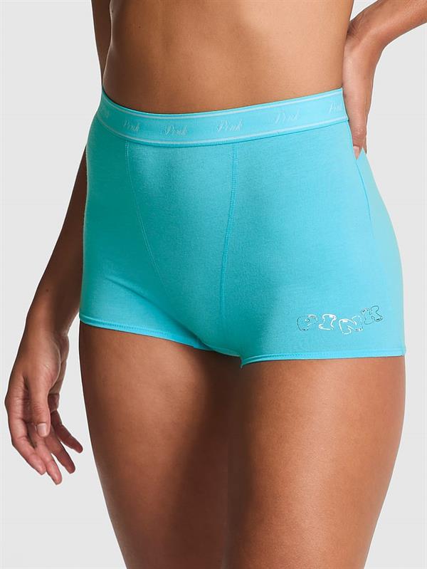 Mikro Logolu Yüksek Bel Boyshort Külot