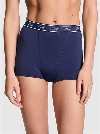 Mikro Logolu Yüksek Bel Boyshort Külot