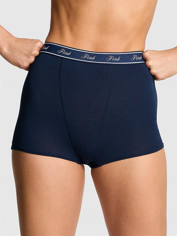 Mikro Logolu Yüksek Bel Boyshort Külot