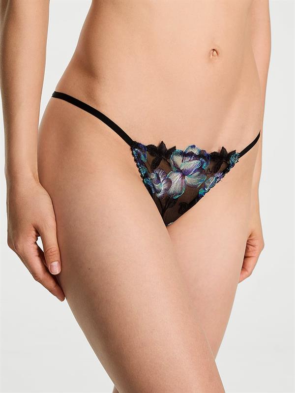 Orkide İşlemeli Bikini Külot